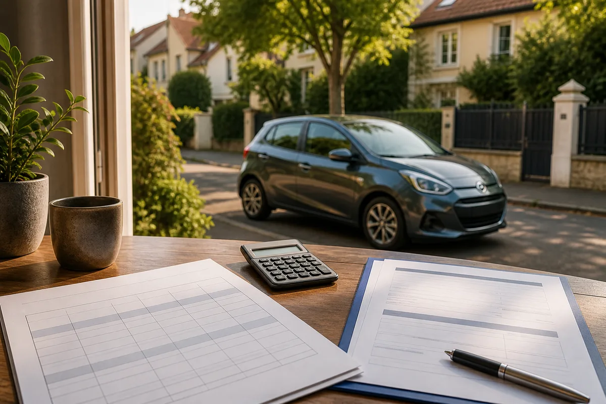 Tableau de calcul de coefficient et contrat d’assurance sur un bureau