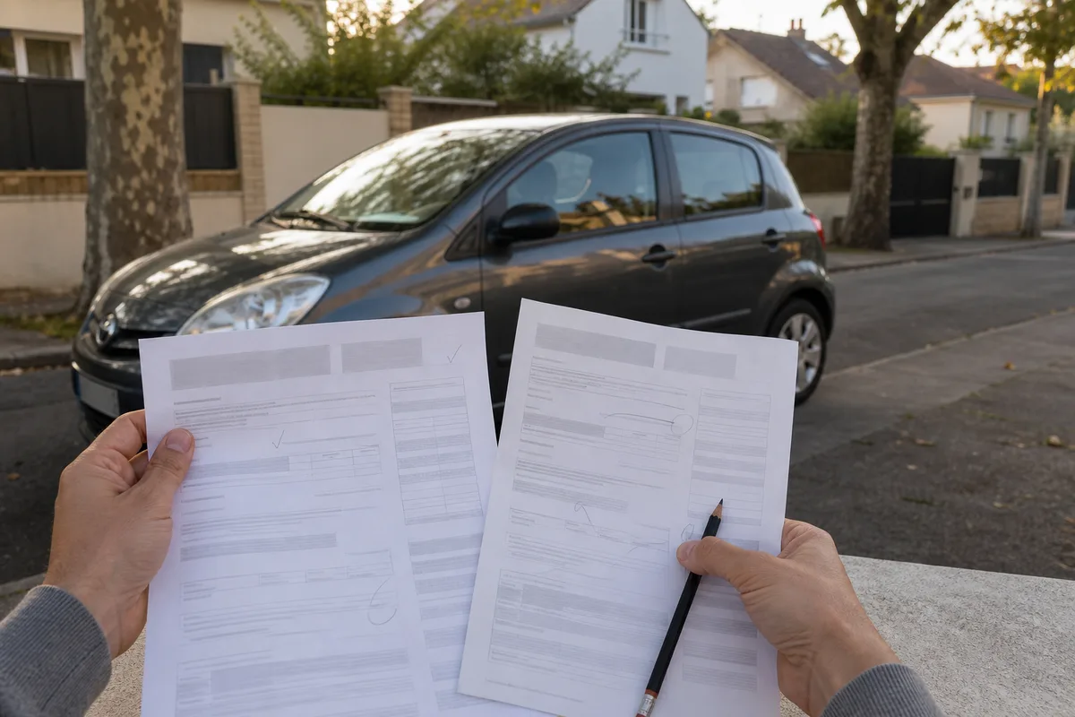 Comparaison de deux avis d’échéance d’assurance annotés au crayon